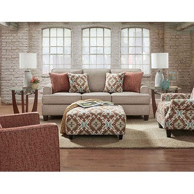 Shania 4 Piece Living Room (Save $370) Includes Sofa, Swivel Glider Chair, Accent Chair and Cocktail Ottoman