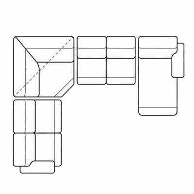 Layout F: Four Piece Sectional 115" x 141"