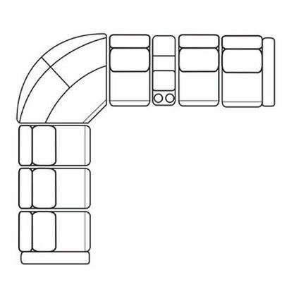 Layout F: Eight Piece Reclining Sectional  151" x 164"