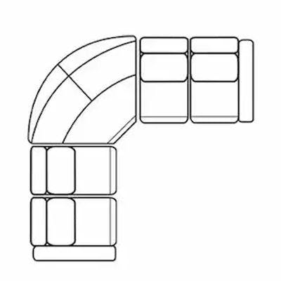 Layout D: Five Piece Reclining Sectional 115" x 115"