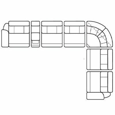 Layout G: Seven Piece Reclining Sectional 160" x 115"