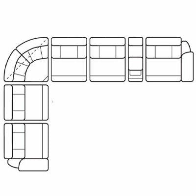 Layout H: Seven Piece Reclining Sectional 115" x 160"