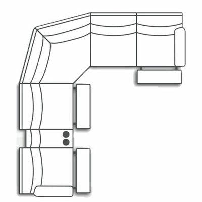 Layout B: Three Piece Reclining Sectional (3 Recliners) 122" x 108"