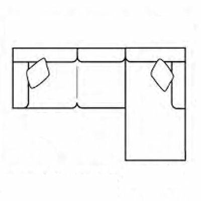 Layout B: Two Piece Sectional 123" x 77"