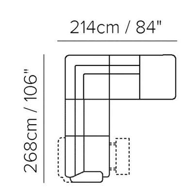 Layout A:  Two Piece Power Reclining Sectional 106" x 84"