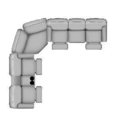 Layout A:  Three Piece Reclining Sectional 118.5" x 125.5"