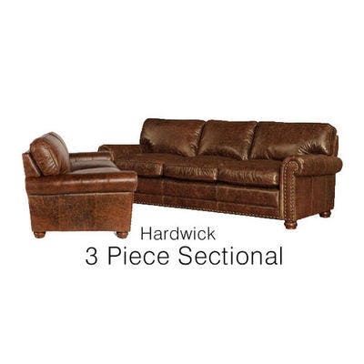 3 Piece All Leather Sectional