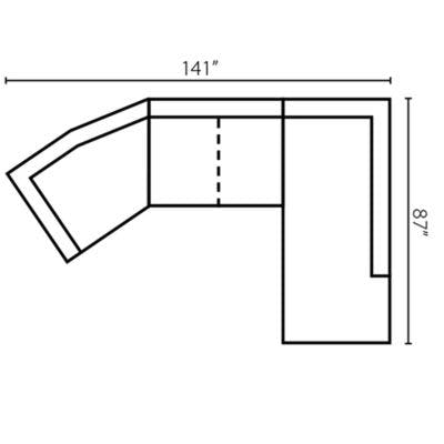 Layout A: Three Piece Sectional 141" x 87"