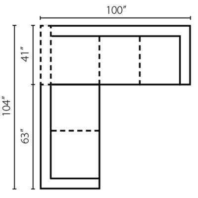 Layout G: Two Piece Sectional 104" x 100"