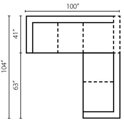 Layout H: Two Piece Sectional 100" x 104"