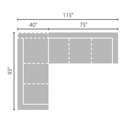 Layout B: Two Piece Sectional - 93" x 115"