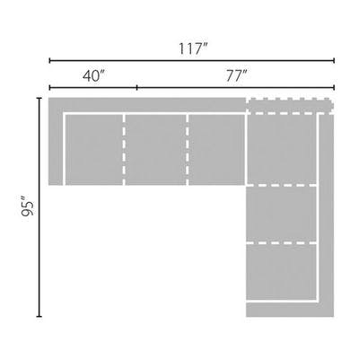 Layout B: Two Piece Sectional - 117" x 95"