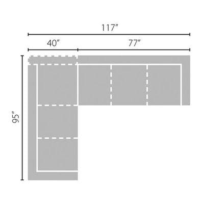 Layout A: Two Piece Sectional - 95" x 117"