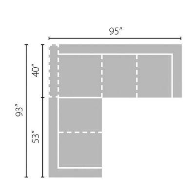 Layout E: Two Piece Sectional - 93" x 95"