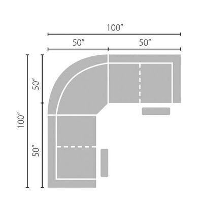 Layout A: Three Piece Reclining Sectional