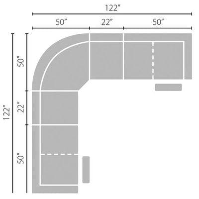 Layout C: Five Piece Reclining Sectional