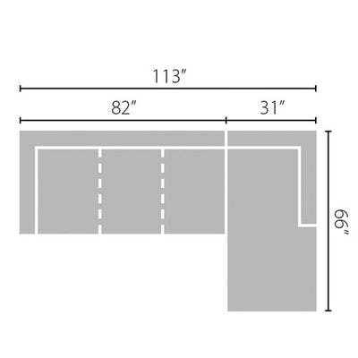 Layout D: Two Piece Sectional (Chaise Right Side) - 111" x 66"