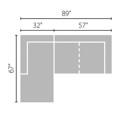 Layout A: Two Piece Sectional (Chaise Left Side) - 67" x 89"