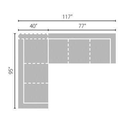 Layout B: Two Piece Sectional 95" x 117"