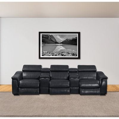 Parker Living Newton Cyclone 5pc Leather Power Reclining Sectional