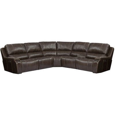 Layout A:  Five Piece Leather Reclining Sectional 121" x 121"