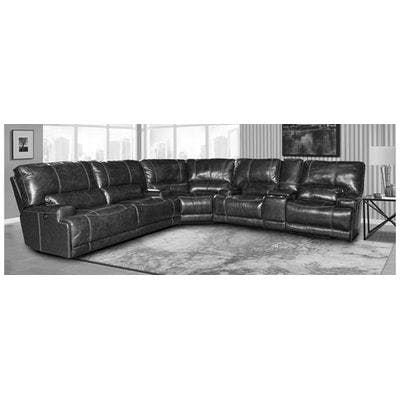 Steele Twilight 3pc Leather Power Reclining Sectional with Power Headrest