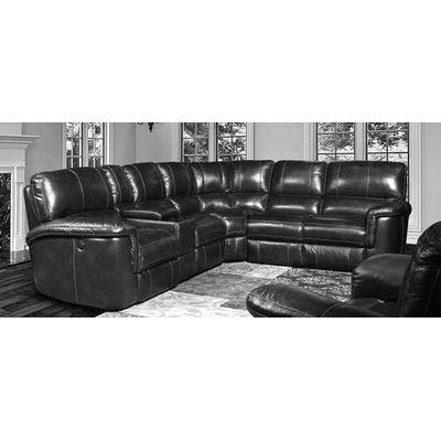 Hitchcock 6 PIece Cigar Leather Power Reclining Sectional