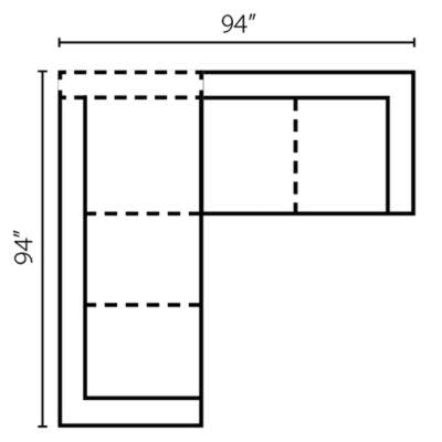 Layout A: Two Piece Sectional 94" X 94"