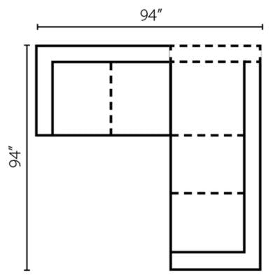 Layout B: Two Piece Sectional 94" X 94"
