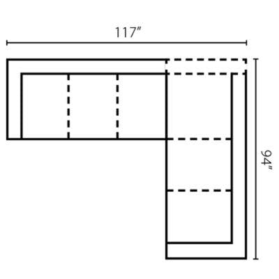 Layout E: Two Piece Sectional 117" x 94"