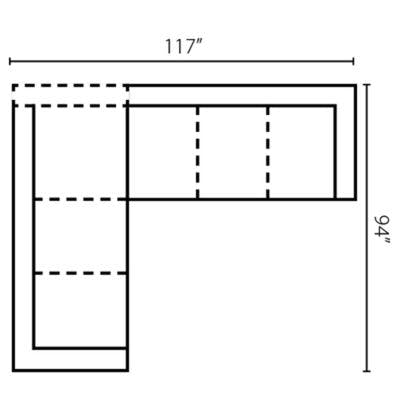 Layout F: Two Piece Sectional 94" x 117"