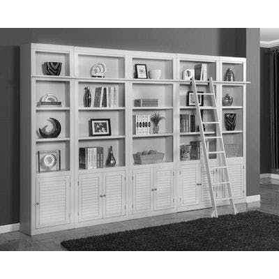 BOCA 6PC LIBRARY BOOKCASE WALL IN COTTAGE WHITE
