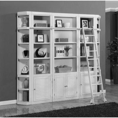 BOCA 6PC LIBRARY BOOKCASE WALL SET IN COTTAGE WHITE