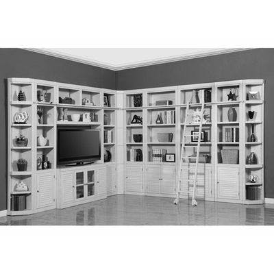 BOCA 12PC FULL LIBRARY ENTERTAINMENT WALL SET IN COTTAGE WHITE