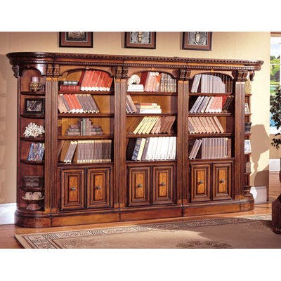 Huntington 5 Piece Home Office Library Wall ( 132" Overall Width)