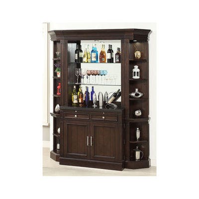 Stanford Four piece Bar Base, Hutch & Bookcases