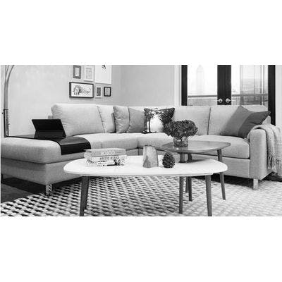 Layout A: Three Piece Sectional 91" Left - 121" Right