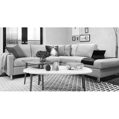 Layout B: Three Piece Sectional 121" Left - 91" Right