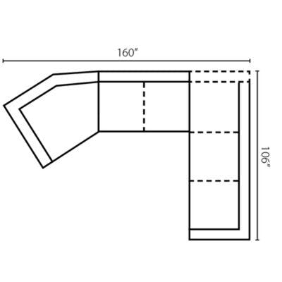 Layout A:  Three Piece Sectional 160" x 106"