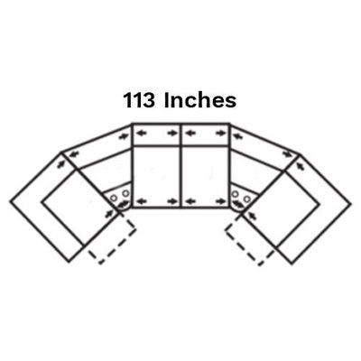 Layout B: Six Piece Home Theater Reclining Sectional 113" Wide