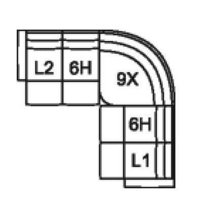 Layout C: Five Piece Sectional 110" x 110"