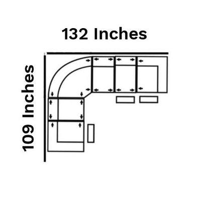 Layout C: Six Piece Sectional 109" x 132"