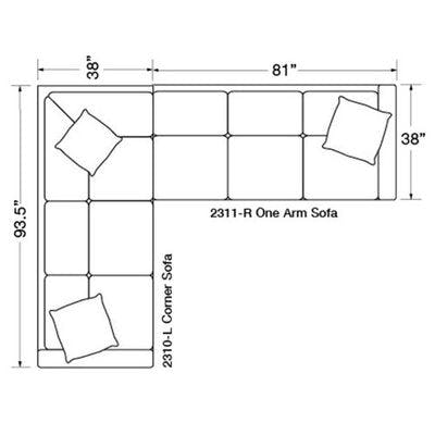 Two Piece Sectional (93.5" x 119")