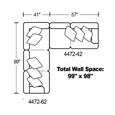 Layout I - Three Piece Sectional (99" x 98")