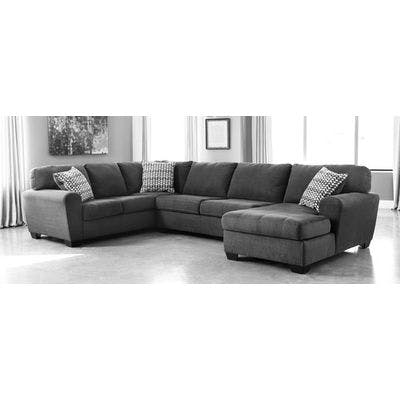 Layout A:  Three Piece Sectional Chaise Right Side - 91" x 145"
