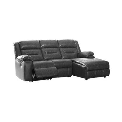 Layout D: Three Piece Reclining Sectional (Chaise Right Side) 87" x 61"