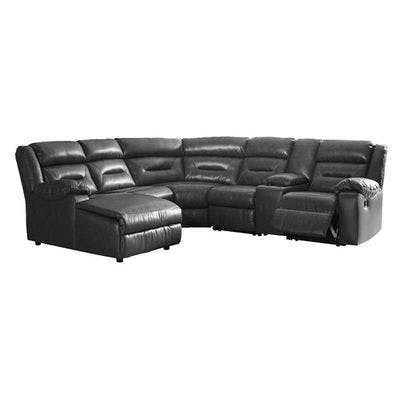 Layout G:  Six Piece Reclining Sectional (Chaise Left Side) 104" x 118"