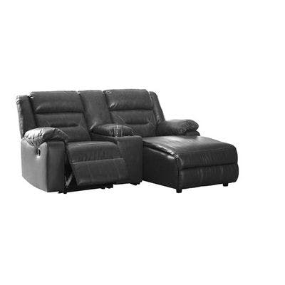 Layout B: Three Piece Reclining Sectional (Chaise Right Side) 75" x 61"
