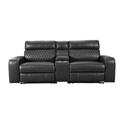 Layout A:  Three Piece Reclining Sectional (Console Storage) -  96" Wide