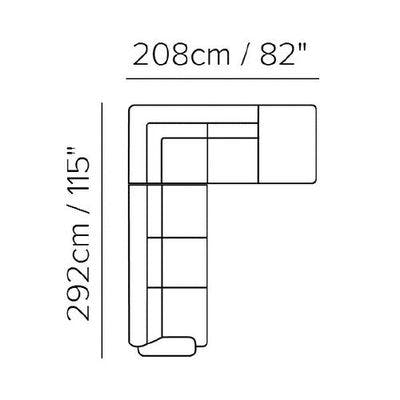Layout C: Two Piece Sectional - 115" x 82"